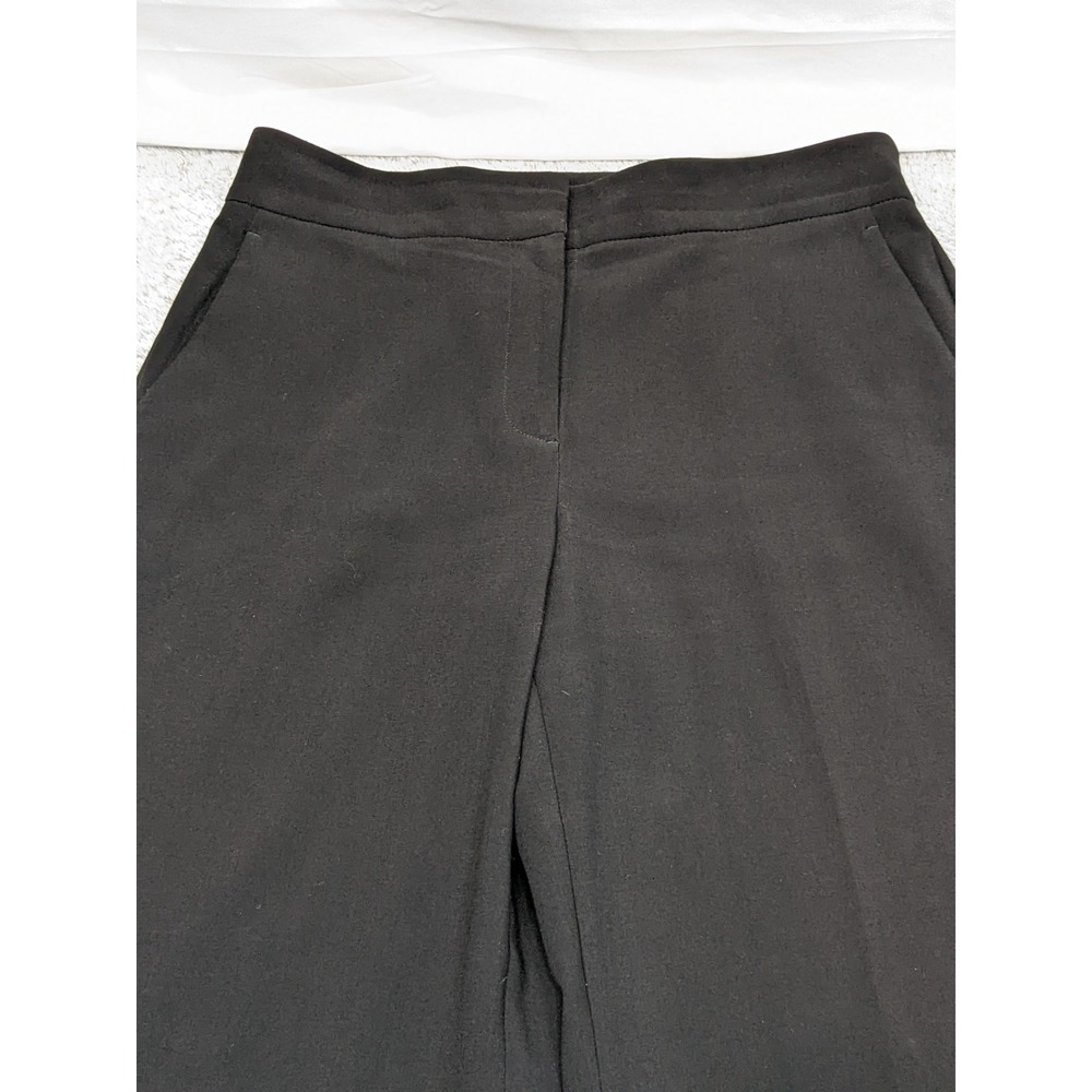 Ann Taylor Factory Size 8 32x27 Black Career Dress Pants Flare Wide Stretch EUC - Picture 2 of 11
